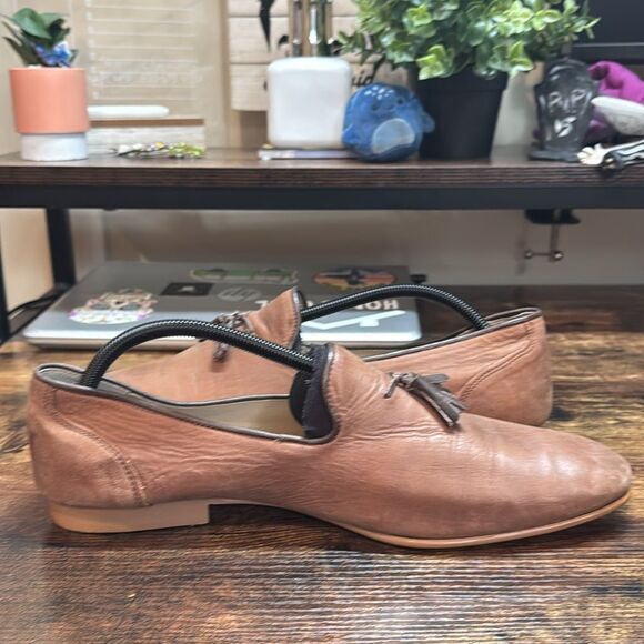  Brown Leather Tassel loafers size 11‎ main image 4